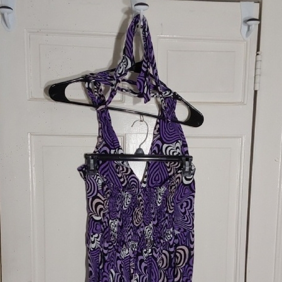 Purple Swirl Pattern Dress - Picture 6 of 7